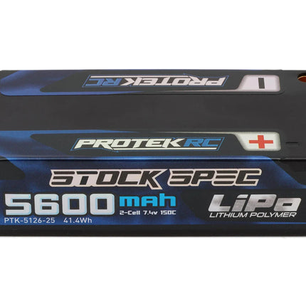 ProTek RC 2S 150C Low IR Si-Graphene “Stock Spec” Shorty LiPo Battery 5600mAh (7.4V) (ROAR Approved) – PTK-5126-25