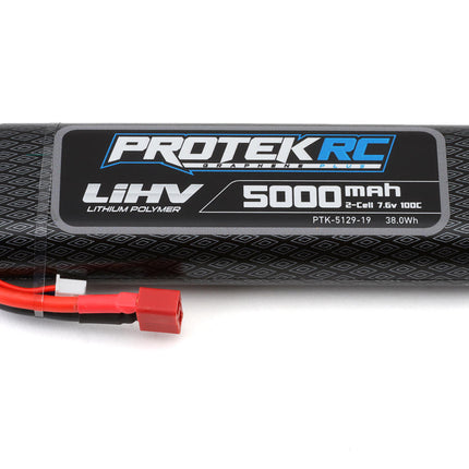 ProTek RC 2S 100C Si-Graphene + HV LiPo Stick Pack TCS Battery 5000mAh (7.6V) T-Style (ROAR Approved) – PTK-5129-19