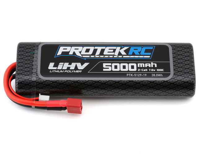 ProTek RC 2S 100C Si-Graphene + HV LiPo Stick Pack TCS Battery 5000mAh (7.6V) T-Style (ROAR Approved) – PTK-5129-19