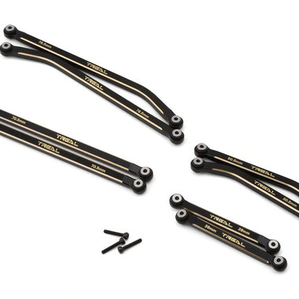 Treal Hobby Axial SCX24 Brass High Clearance Suspension Links Set – Black 44g / 155mm Wheelbase (TLHTSCX24-277)