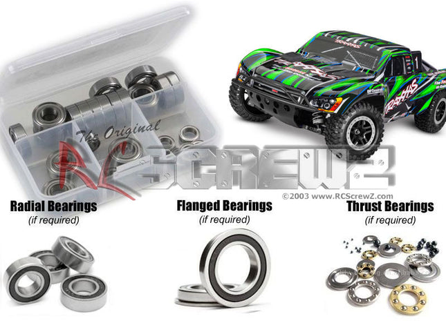 RC Screwz Stainless Steel / Rubber Shielded Bearing Kit for Traxxas® Slash® 4×4 BL-2s 1/10 (#68386-4) – RCZTRA142R