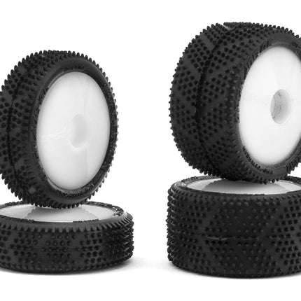 UpGrade RC Micro Spiker Pre-Mounted Front & Rear Carpet Tires for Losi Micro-B (White) UPG-10011