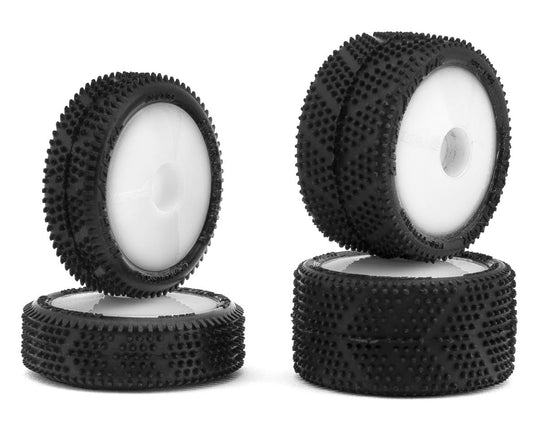 UpGrade RC Micro Spiker Pre-Mounted Front & Rear Carpet Tires for Losi Micro-B (White) UPG-10011