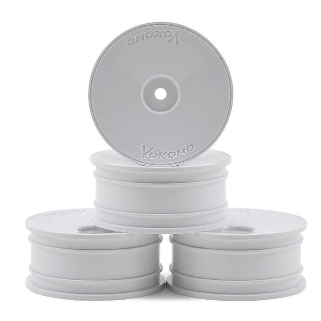 Yokomo 12mm Hex Precision 1/10 Touring Car Wheels (Medium Narrow, White)  Part #: YOKTW-1012-2A