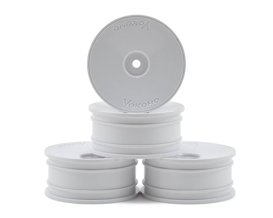 Yokomo 12mm Hex Precision 1/10 Touring Car Wheels (Medium Narrow, White)  Part #: YOKTW-1012-2A