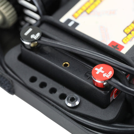 1UP Racing LowPro Bullet Plug Grips w/ 5mm Bullets (Black/Red) – 190432