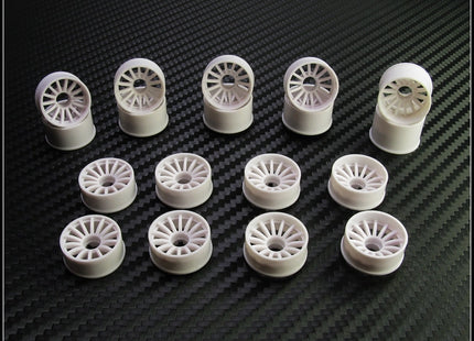 PN Racing Mini-Z 2WD Machine Cut 16 Spoke Rear Wheel R14mm – Yellow / White (216YR14 / 216WR14)