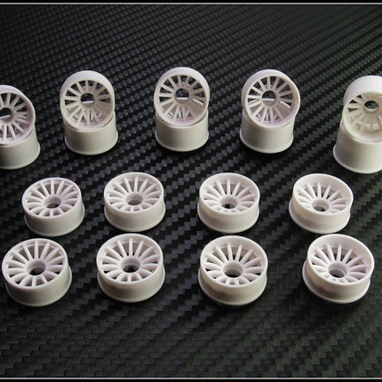 PN Racing Mini-Z 2WD Machine Cut 16 Spoke Rear Wheel R14mm – Yellow / White (216YR14 / 216WR14)