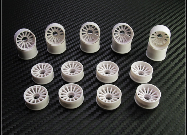 PN Racing Mini-Z 2WD Machine Cut 16 Spoke Rear Wheel R14mm – Yellow / White (216YR14 / 216WR14)