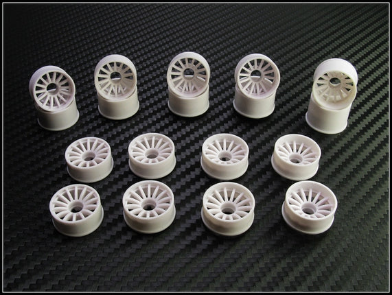 PN Racing Mini-Z 2WD Machine Cut 16 Spoke Rear Wheel R14mm – Yellow / White (216YR14 / 216WR14)