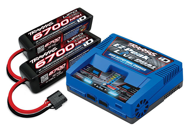 Traxxas EZ-Peak Live 4S "Completer Pack" Multi-Chemistry Battery Charger w/Two Power Cell 4S Batteries (6700mAh) 2997