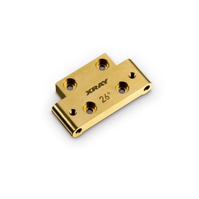 XRAY XB2 26° Brass Front Lower Arm Mount