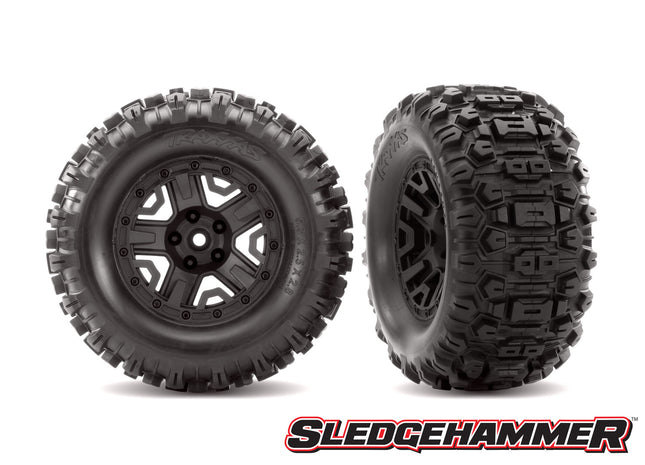 Traxxas Sledgehammer 2.8" Pre-Mounted Tires w/12mm Hex (Black) (2) Part Number: 6792