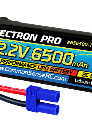 Lectron Pro 22.2V 6500mAh 100C Lipo Battery with EC5 Connector for 1/5 to 1/8 Trucks, Large Planes, Helis & Drones #6S6500-1005