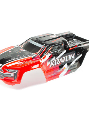 Arrma 1/8 Painted Body with Decals, Red: KRATON 6S BLX