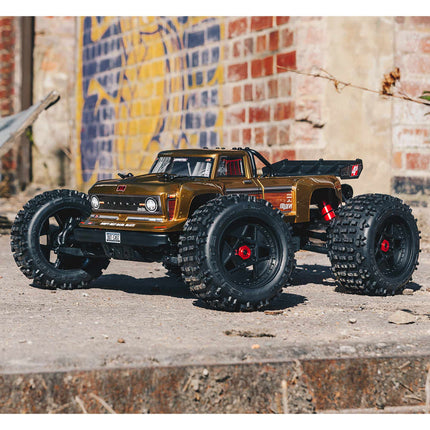 Arrma Outcast 4S V2 BLX Brushless RTR 1/10 Stunt Truck (Red or Gunmetal) w/ SLT3 2.4GHz Radio & Smart ESC (ARA4410V2)