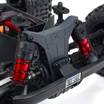 Arrma Outcast 4S V2 BLX Brushless RTR 1/10 Stunt Truck (Red or Gunmetal) w/ SLT3 2.4GHz Radio & Smart ESC (ARA4410V2)