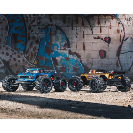 Arrma Outcast 4S V2 BLX Brushless RTR 1/10 Stunt Truck (Red or Gunmetal) w/ SLT3 2.4GHz Radio & Smart ESC (ARA4410V2)