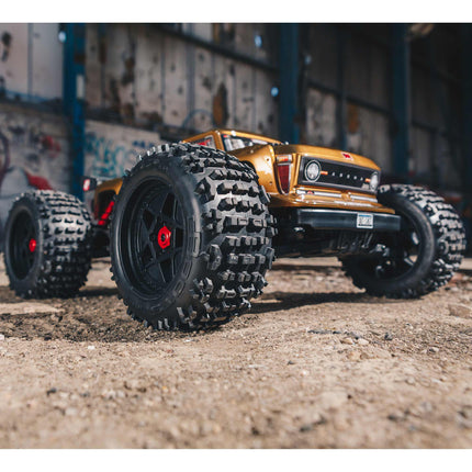 Arrma Outcast 4S V2 BLX Brushless RTR 1/10 Stunt Truck (Red or Gunmetal) w/ SLT3 2.4GHz Radio & Smart ESC (ARA4410V2)
