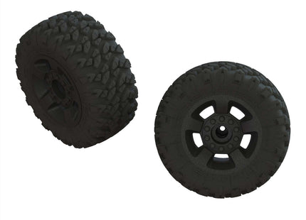 ARRMA 1/8 dBoots RAGNAROK MT Front/Rear 2.8" Pre-Mounted Tires (14mm Hex, Black) – ARA550052