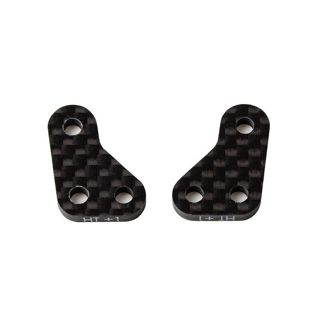 Team Associated RC10B6.3 FT Steering Block Arms, HT +1, Carbon Fiber (Part #91902)