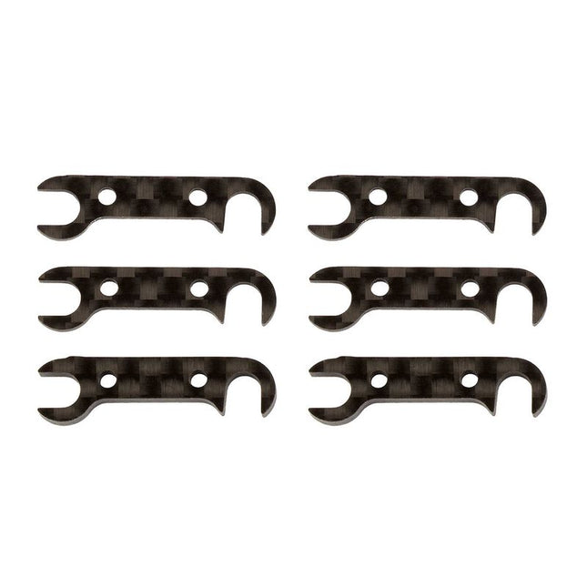Team Associated RC10B74 Graphite Rear Hub Link Shim Set