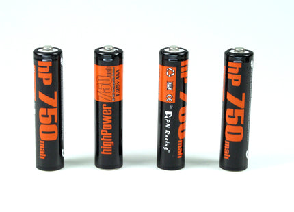 PN Racing High Power 750mAh Ni-MH Rechargeable AAA Battery (4pcs) – HP750