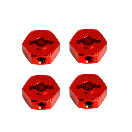 LC Racing CNC Aluminum Wheel Hex Set – Red 12mm (L6143)