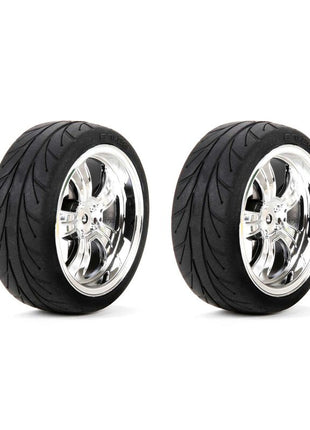Mounted FR 5-Spoke Wheel Tire 54x26mm Chrome (2)