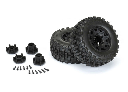 Pro-Line Badlands MX28 Belted 2.8" Pre-Mounted Truck Tires (2) – M2 Compound w/ Raid 6x30 Wheels Part #: PRO1017410