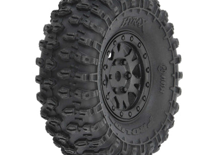 Pro-Line SCX24 1.0" Hyrax Pre-Mounted Tires w/ Black Impulse Wheels (4) – PRO1019410