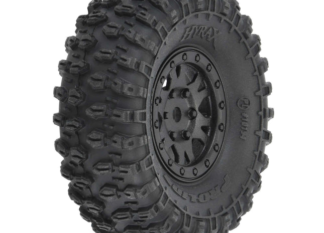 Pro-Line SCX24 1.0" Hyrax Pre-Mounted Tires w/ Black Impulse Wheels (4) – PRO1019410