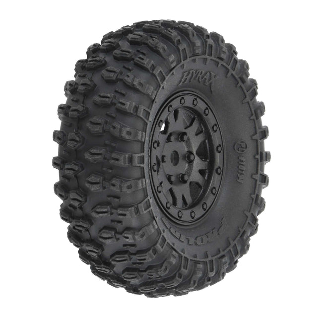 Pro-Line SCX24 1.0" Hyrax Pre-Mounted Tires w/ Black Impulse Wheels (4) – PRO1019410