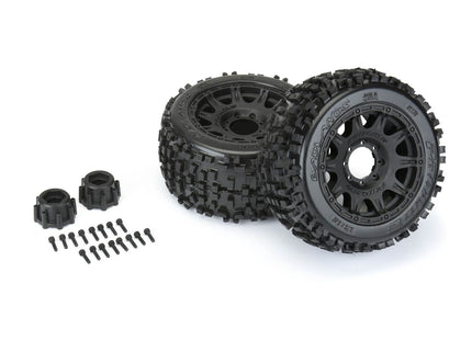 Pro-Line Badlands 3.8" Pre-Mounted Truck Tires (2) – M2 Compound w/ Raid 17mm Wheels Part #: PRO117810