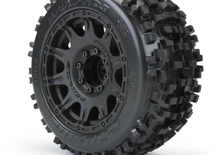 Pro-Line Badlands 3.8" Pre-Mounted Truck Tires (2) – M2 Compound w/ Raid 17mm Wheels Part #: PRO117810
