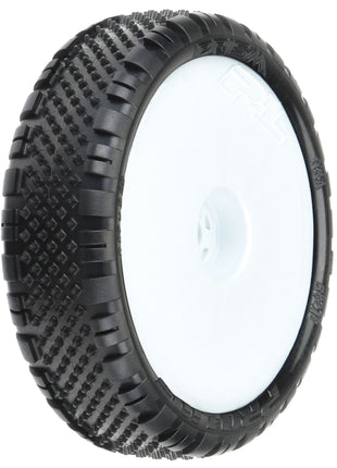 Pro-Line Prism 2.2" 2WD Front Buggy Pre-Mounted Carpet Tires (White) (2) (Z3) w/12mm Hex & w/Narrow Wheel