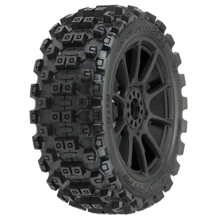 Pro-Line Badlands MX Pre-Mounted 1/8 Buggy Tires (Black) (2) (M2) w/Mach 10 Wheel