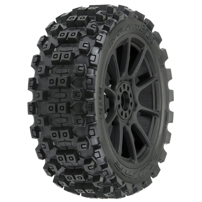 Pro-Line Badlands MX Pre-Mounted 1/8 Buggy Tires (Black) (2) (M2) w/Mach 10 Wheel