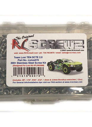RC Screwz Stainless Steel Screw Set: Losi TEN-SCTE 2.0