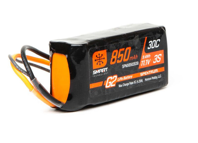 Spektrum RC 3S Smart G2 LiPo 30C Battery Pack w/IC2 Connector (11.1V/850mAh)