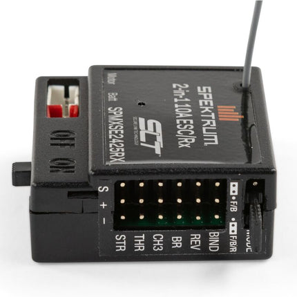Spektrum RC 10A Brushed 2-in-1 ESC / SLT Receiver Combo – SPMXSE2425RX