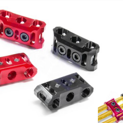 BOOF RC Aluminum Pro Wire Manager Clamp for 10 Gauge Wire (Red, Blue or Black)