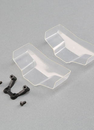 Team Losi Racing Low Front Wing w/Mount (Clear) (2)