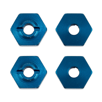 Team Associated Factory Team Reflex 14B/14T Aluminum Wheel Hexes (Blue) (4pcs)  Part Number: 21562