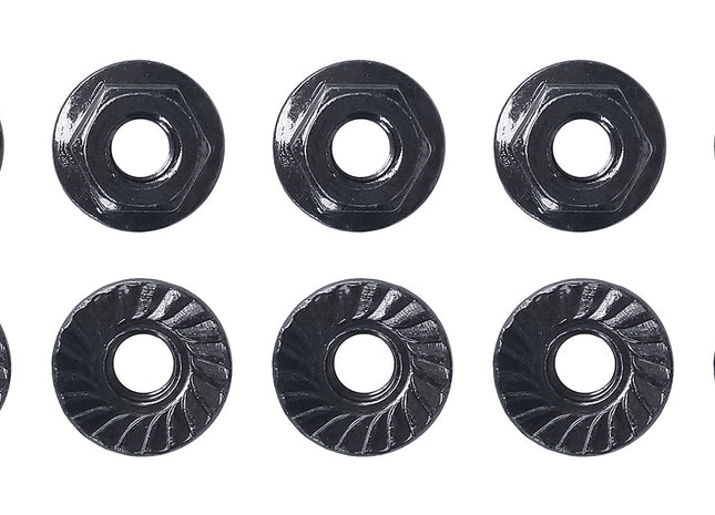 Team Associated M4 Low Profile Serrated Steel Wheel Nuts (10) – 91150