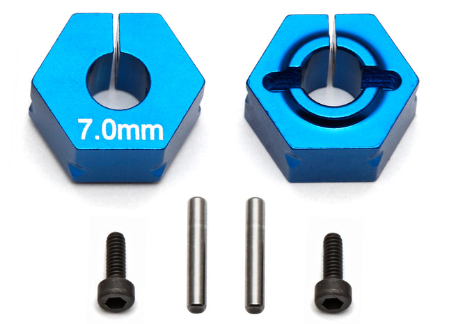 Team Associated 7.0mm Factory Team Aluminum Clamping Wheel Hex (2) - 91610