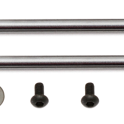 Team Associated 3x23mm V2 Chrome Screw Mount Front Shock Shaft (2) - 91618