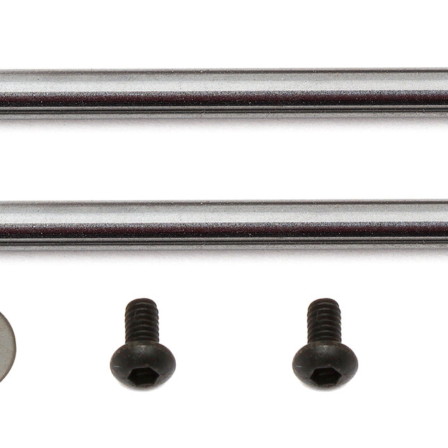 Team Associated 3x23mm V2 Chrome Screw Mount Front Shock Shaft (2) - 91618