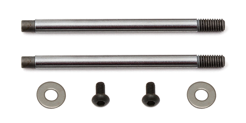 Team Associated 3x23mm V2 Chrome Screw Mount Front Shock Shaft (2) - 91618