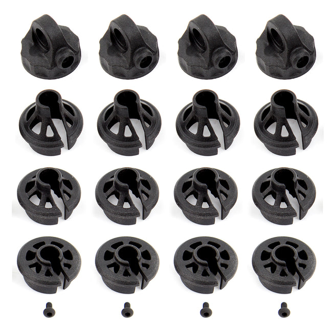 Team Associated B6.1/B6.1D Shock Caps & Spring Cups  Part Number: 91814
